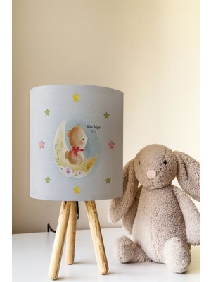 Talia Home Ayıcık Bebek Desen Çocuk Odası Abajur Masa Lambası TLAB-104