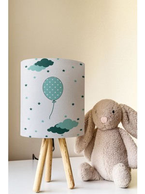 Talia Home Yeşil Balon Desenli Çocuk Odası Abajur Masa Lambası TLAB-200