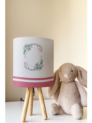 Talia Home Çiçek Desen Çocuk Odası Abajur Masa Lambası TLAB-142