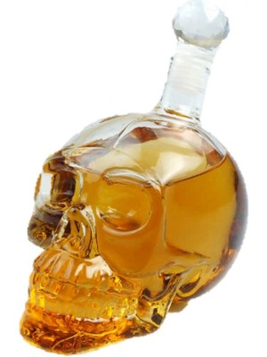 Shopwave 1000 ml Crystal Head Kuru Kafa Içki Şişesi