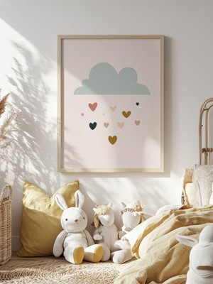 Fuart.Co Kalpli Yağmur Temalı Çocuk Odası Posteri Kuşe Baskı (Çerçevesiz) CCFU