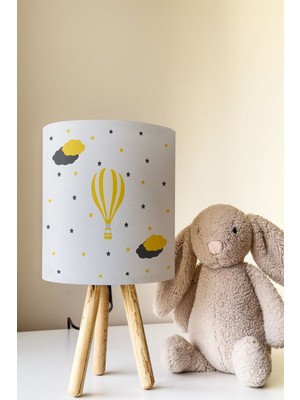 Talia Home Sarı Uçan Balon Çocuk Odası Abajur Masa Lambası TLAB-127