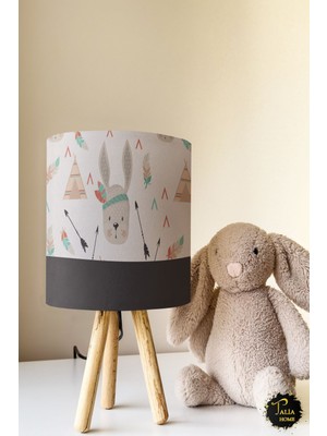 Talia Home Dekoratif Kızıldereli Çocuk Odası Abajur Masa Lambası TLAB-045