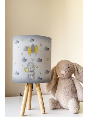 Talia Home Balon ve Fil Desen Çocuk Odası Abajur Masa Lambası TLAB-141