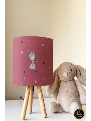 Talia Home Prenses Desenli Çocuk Odası Abajur Masa Lambası TLAB-042
