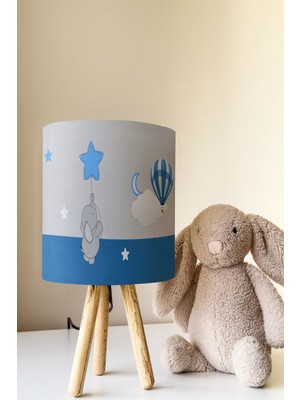 Talia Home Yıldız Tutan Fil Çocuk Odası Abajur Masa Lambası TLAB-074