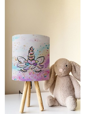 Talia Home Unicorn Desenli Çocuk Odası Abajur Masa Lambası TLAB-191