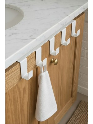 Grandmix Kancalı Metal Duvar Askısı Çok Amaçlı Mutfak Banyo Askılığı 30 cm