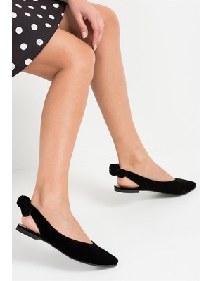 Fox Shoes Siyah Kadın Babet D726495302