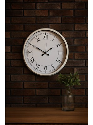 Zmc Bilişim Zentime White Şıklık 52 cm Metal Duvar Saati
