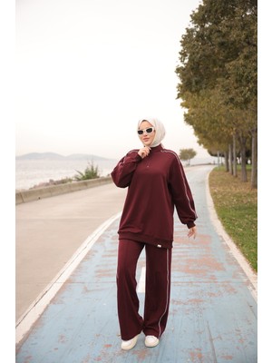 MİMİ LUXURY WEAR Kadın Şık Tesettür Eşofman Takımı Fermuarlı & Alt Üst Takım 524