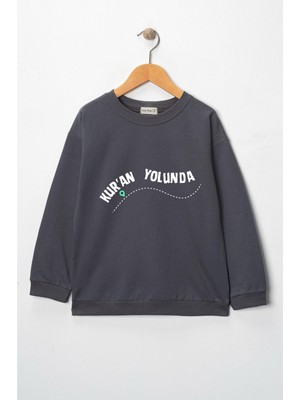 Dekim Moda Sweatshirt Çocuk "kuran Yolunda" Baskılı Pamuklu