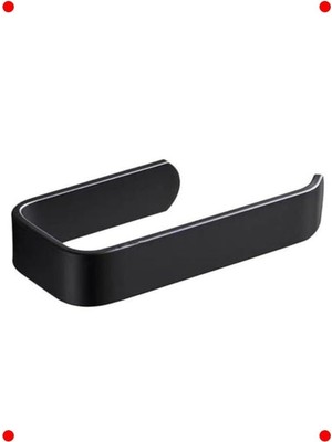 MarkEntegra Yapışkanlı Lüks Tasarım Tuvalet Kağıtlığı, Siyah