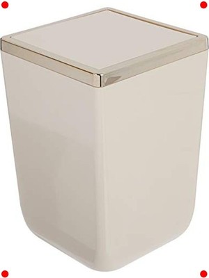 MarkEntegra Bej Altın Renkli 6 Litre Dekoratif Çöp Kovası