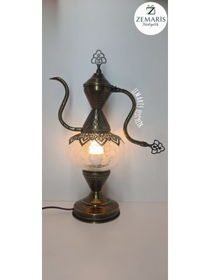 Zemaris Hediyelik El Yapımı Otantik Mozaik Ibrik/abajur (Büyük Camlı)