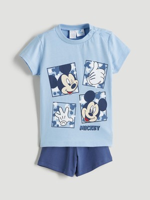 Lc Waikiki Yeni Sezon Mickey Mouse Baskılı Erkek Bebek Şortlu Takım