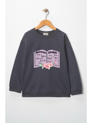 Dekim Moda Sweatshirt Kız Çocuk "ramazan Sözlüğü" Baskılı Pamuklu