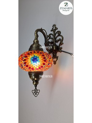 Zemaris Hediyelik El Yapımı Otantik Mozaik Duvar Apliği (Büyük Camlı)
