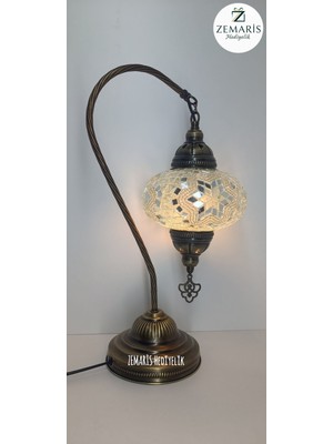 Zemaris Hediyelik El Yapımı Otantik Mozaik Kuğu/abajur(Büyük Camlı)