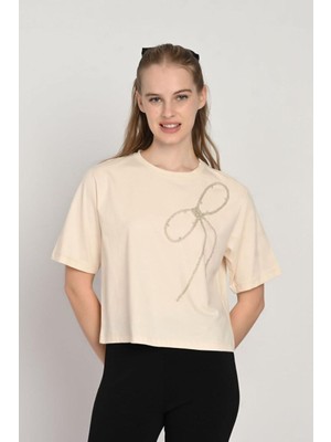 Loco Loco Kız Çocuk Süprem Fiyonk Işlemeli Tshirt