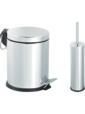 Mk Yapı Mk Banyo Seti 3 Litre Kova&klozet Fırçası Krom