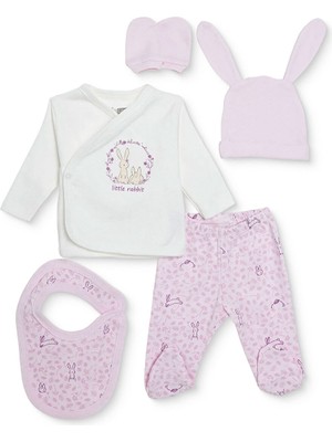 Hellobaby Hellobaby, Kız, 5li Kutulu Hastane Çıkışı, Hayvan Baskılı, Çıtçıtlı, Zarf Yaka, Uzun, Uzun Kol