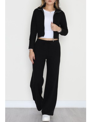 f.kereci Kadın Çift Fermuarlı Selanik Ikili Takım - Siyah