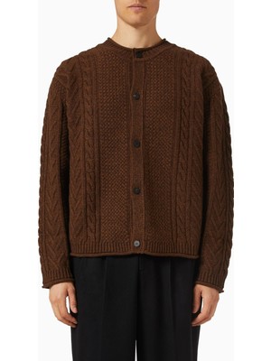 Le 17 Septembre Twisted Cardigan, Kuzu Yünü Karışımlı Hırka, Rahat Silüet