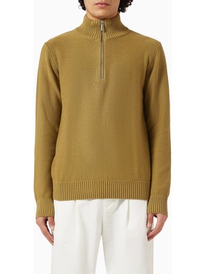 Selected Homme Organik Pamuklu Yarım Fermuarlı Kazak, Minimalist ve Modern Erkek Stili