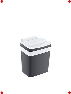 MarkEntegra Çok Amaçlı Asılabilir Mutfak Banyo Çöp Kutusu 4 Lt Antrasit