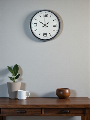 Zentime 36 cm Gri Dekoratif Duvar Saati