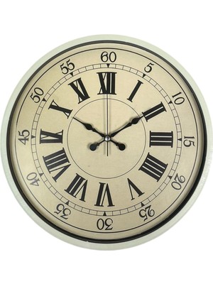 Zentime 36 cm Sarı Dekoratif Duvar Saati