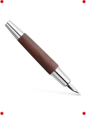 MarkEntegra Krom/ahşap Tasarımlı Dolma Kalem, Koyu Kahverengi