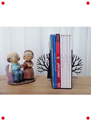 MarkEntegra Hayat Ağacı Tasarımlı Metal Kitap Tutucu Seti, 2'li