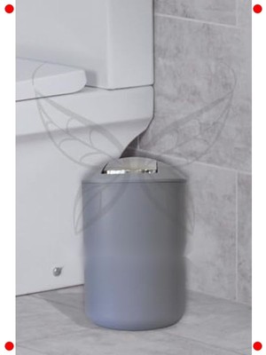 MarkEntegra Gri Çöp Kovası, 20X30 cm Boyutlarında