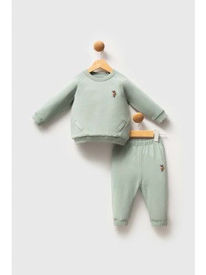 U.S. Polo Assn. Us Polo Erkek Basıc Alt Üst Takım - 2586US - Yeşil - 9 Ay Yeşil