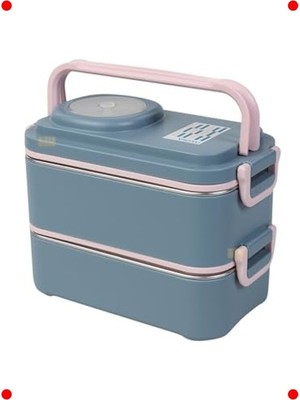 MarkEntegra 1200ML Çift Katlı Çelik Yemek Kutusu - 4 Bölmeli