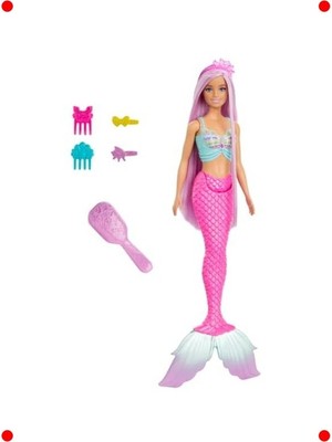 MarkEntegra Renkli Saçlı Deniz Kızı Oyuncak Bebek