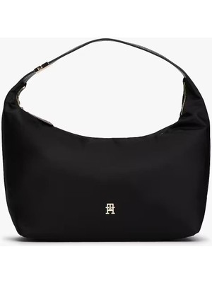 Tommy Hilfiger Kadın Th Go Hobo Metal Toka Detaylı Omuz Çantası - Siyah