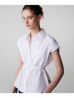 İpekyol Metal tokalı poplin gömlek IW6250025252002