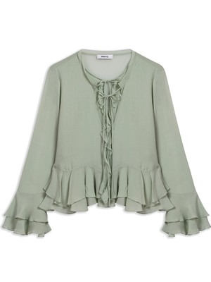 İpekyol Fırfırlı viskoz bluz   IW6250006187018