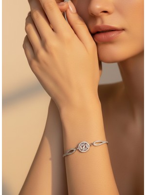 Keskin Gümüş 925 Ayar Gümüş Baget Tasarım  Kadın Bileklik Doğum Günü Hediye 1