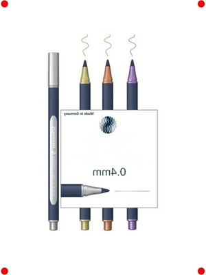 MarkEntegra Metalik Tükenmez Kalem 4'lü Set - 0.4 mm Çeşitli Renk