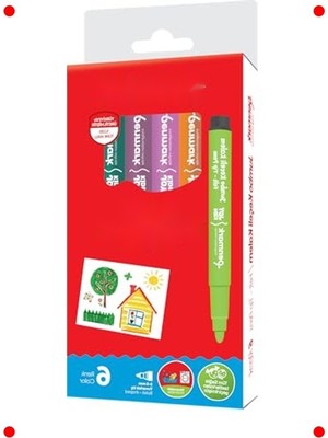 MarkEntegra 6'lı Süper Yıkanabilir Jumbo Keçeli Kalem Seti