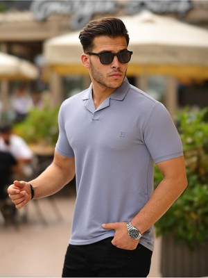 Comstar Erkek Slim Fit Waffle Kumaş Patlı ( V ) T-Shirt