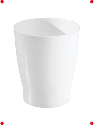 MarkEntegra Yuvarlak Kompakt Çöp Kovası - Beyaz (19.6X23.1 Cm)