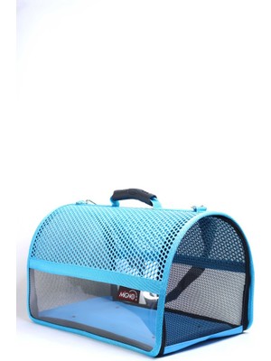 Migno Flybaghv Fileli-Şeffaf Model Kedi/köpek Taşıma Çantaları/turkuaz/tüm Havayollarına Uyumlu!