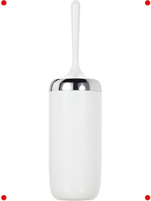 MarkEntegra Krom Dekor Beyaz Tuvalet Fırçası Seti