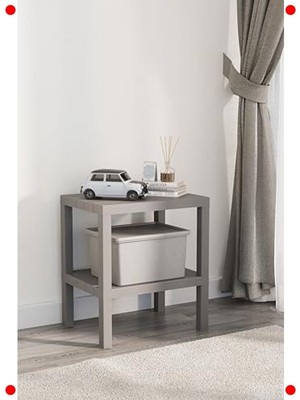 MarkEntegra 2 Katlı Plastik Banyo ve Mutfak Rafı - Gri