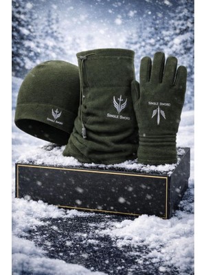 Single Sword Polar Bere Eldiven Boyunluk Seti – Unisex Haki